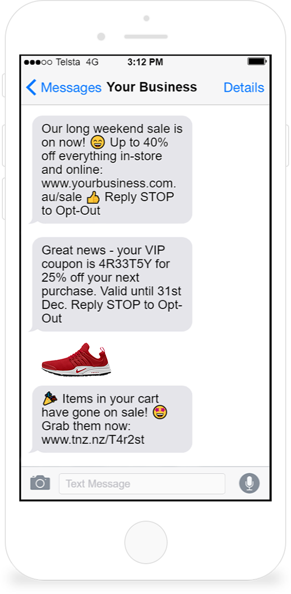 SMS Marketing on a mobile phone