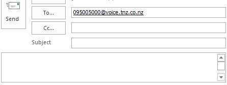 Sending a voice call from Outlook